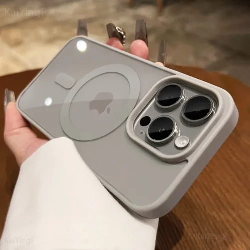 Luxury For Magsafe Transparent Case For iPhone 16 15 14 13 12 11 Pro XS XR Max Mini Plus Magnetic Wireless Charge Cases Cover