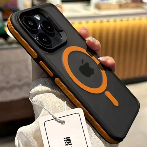 Luxury Matte Armor Phone Case For iPhone 16 15 14 11 12 13 Pro Max Plus Magsafe Magnetic Bumper Back Cases Cover Funda Coque