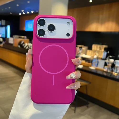 For Magsafe Magnetic Wireless Charging Solid Color Silicone Phone Case For iPhone 17 Pro Max/17/17 Pro Air Bumper Back Cover