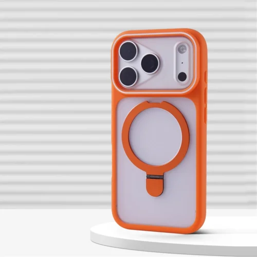 Matte Translucence Magnetic Ring Stand Bumper Case For iPhone 17 Pro Max 16 15 Plus 14 13 12 For Magsafe Shockproof Holder Cover