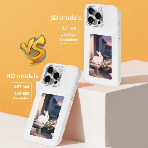 NFC Funclion Smart Phone Case for iphone 16 15 14 13 Pro Max E Ink Screen DlY Fashion