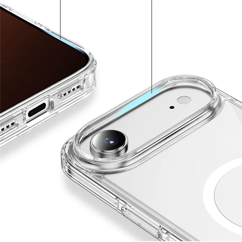 New Clear For MagSafe Case for iPhone 17 17 Air 17Pro 17 Pro Max Shockproof Wireless Charging Cover With Magnetic Feature - Image 3
