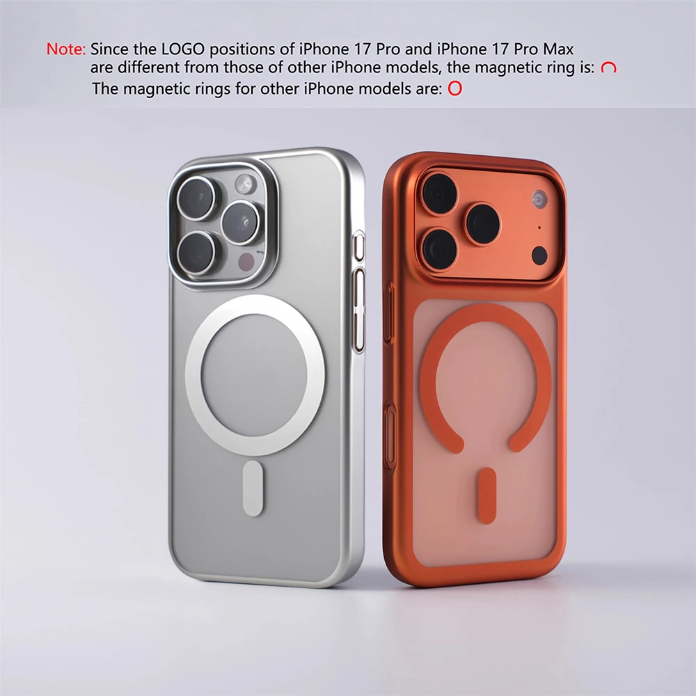 Ultra Thin Electroplating Matte Magnetic Hard PC Case For iPhone Air 17 Pro Max 16 15 14 13 For Magsafe Wireless Charging Cover - Image 3