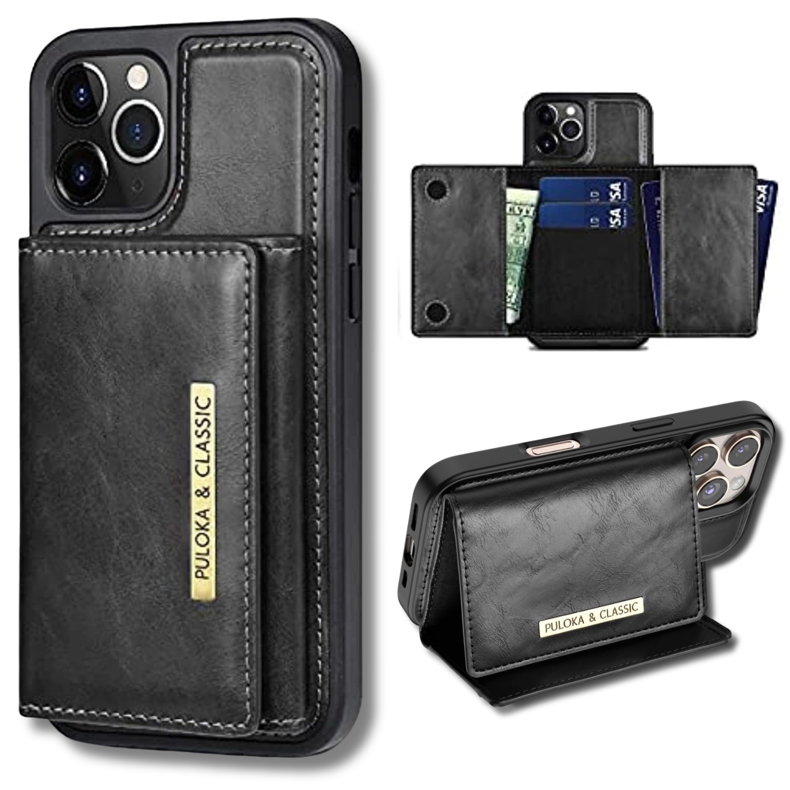 for Magsafe Flip Leather Cover for iPhone 16 Pro Max 15 Plus 14 13Pro 2 in 1 Detachable Magnetic Wallet Card Holder Phone Case - Image 18