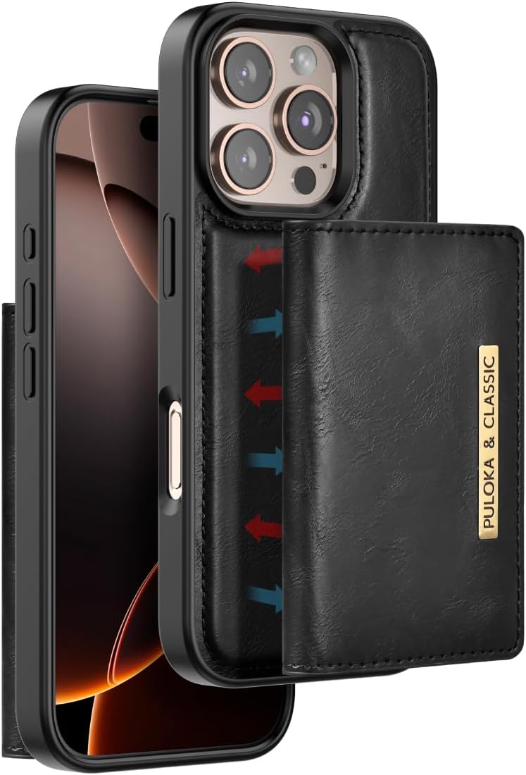 for Magsafe Flip Leather Cover for iPhone 16 Pro Max 15 Plus 14 13Pro 2 in 1 Detachable Magnetic Wallet Card Holder Phone Case - Image 19