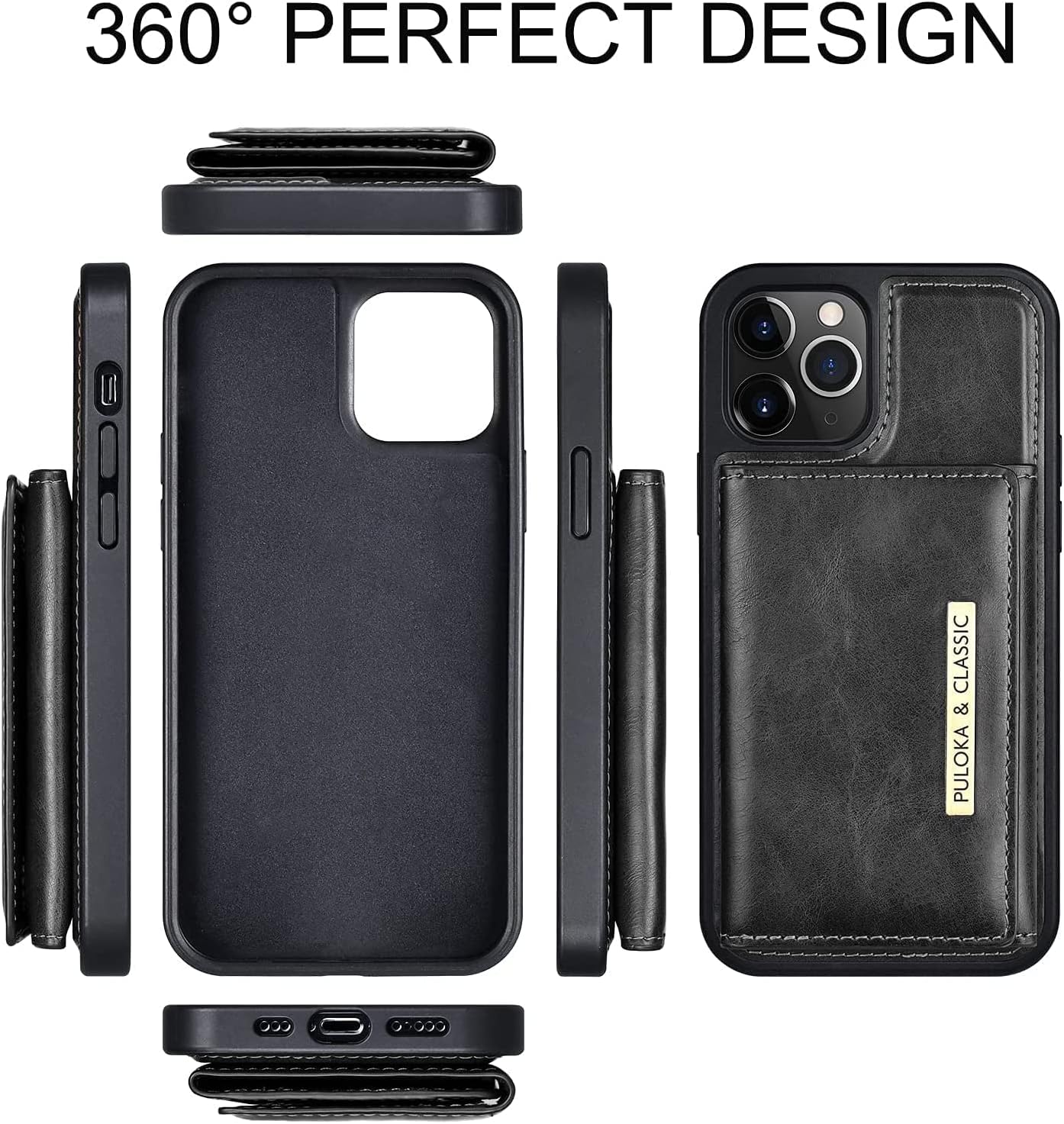 for Magsafe Flip Leather Cover for iPhone 16 Pro Max 15 Plus 14 13Pro 2 in 1 Detachable Magnetic Wallet Card Holder Phone Case - Image 23