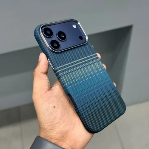 Magnetic Carbon Fiber Texture Case for iPhone 17 16 Pro Max Korean Style Camera Lens Protection Phone Cover Hard