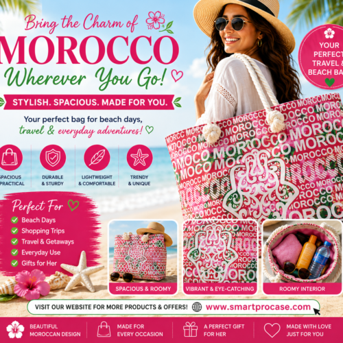 ✨ Le Sac d’Été Parfait ✨  Stylieux, spacieux et conçu pour toutes vos aventures  Que ce soit pour la plage, le shopping, les voyages ou les sorties ensoleillées, ce sac est votre compagnon idéal au quotidien.