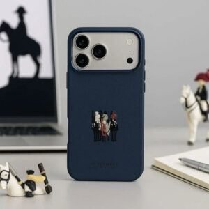 Smartprocase leather case for iPhone 17 Pro Max with Santa Barbara design.