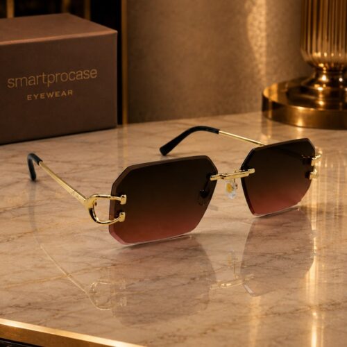 2026 Luxury Frameless Polarized Sunglasses – Trendy Unisex Side-Cut Irregular Design | Premium UV400 Protection | Perfect for Fashion, Travel, Parties & Everyday Style Lunettes de soleil
