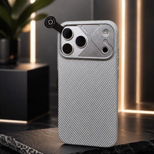 Alloy Lens Carbon Fibre Texture For MagSafe Phone Case for iPhone 17 Pro 17Pro Max Frosted Wireless Charging Matte Hard PC Cover