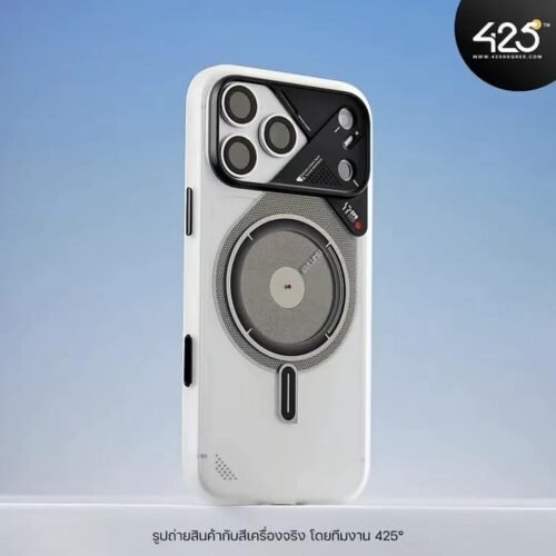 For Magsafe Matte Translucent Mecha Magnetic Phone Case For iPhone 17 13 14 15 16 Pro Max Wireless Charging Bumper Cover
